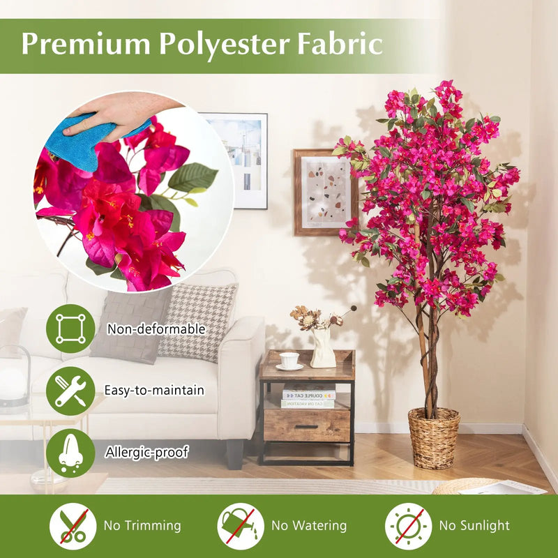 6 Feet Artificial Bougainvillea Tree with 910 Flowers by DirectDeals