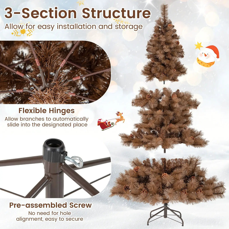 6 Feet Artificial Christmas Tree with 493 Branch Tips for Home Office Carnival by DirectDeals