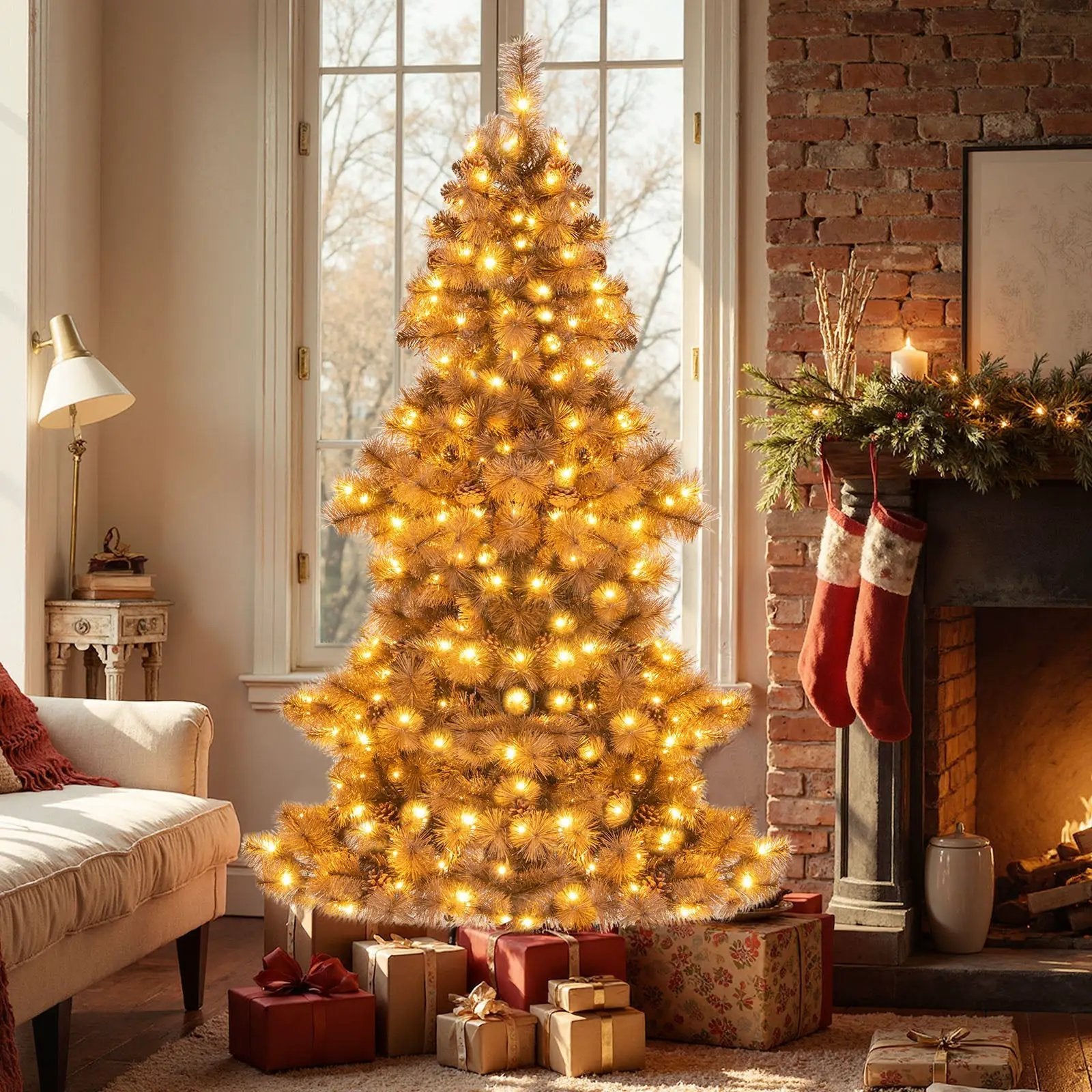 6 Feet Artificial Christmas Tree with 493 Branch Tips for Home Office Carnival by DirectDeals
