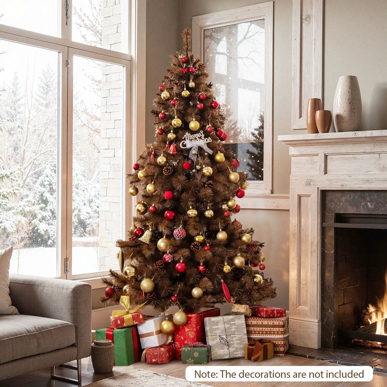 6 Feet Artificial Christmas Tree with 493 Branch Tips for Home Office Carnival by DirectDeals