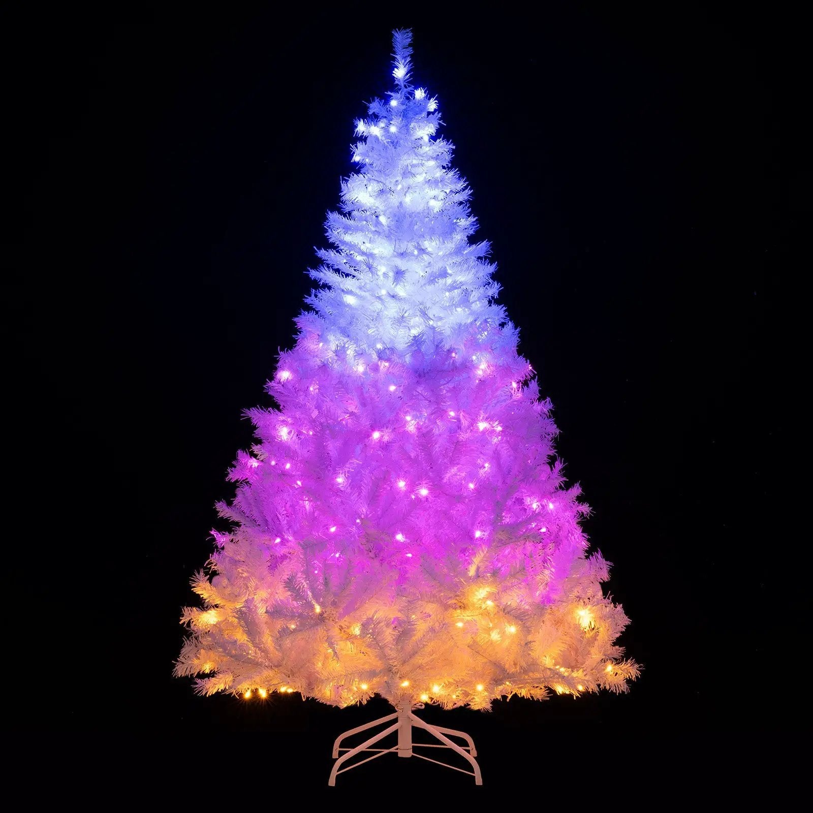 6 Ft Pre-Lit Artificial Christmas Tree with 11 Light Modes by DirectDeals