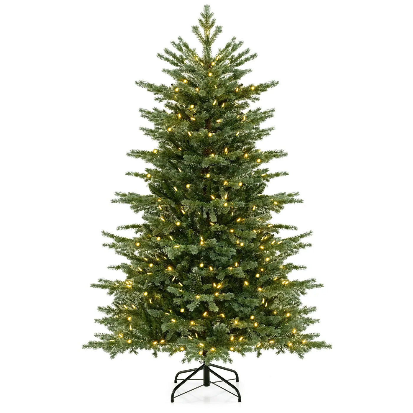 5/6/7 Feet Artificial Christmas Tree with 1426/2116/3156 Lush PVC and 200/300/400 Warm White LED Lights by DirectDeals