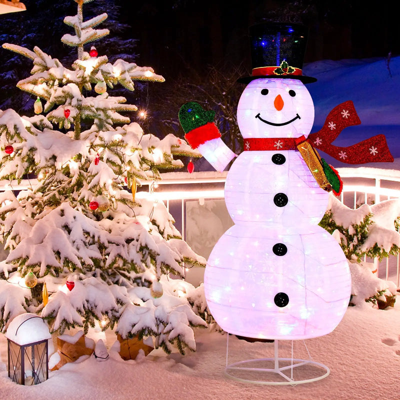 6 Feet Lighted Christmas Snowman with 180 Colorful LED Lights by DirectDeals