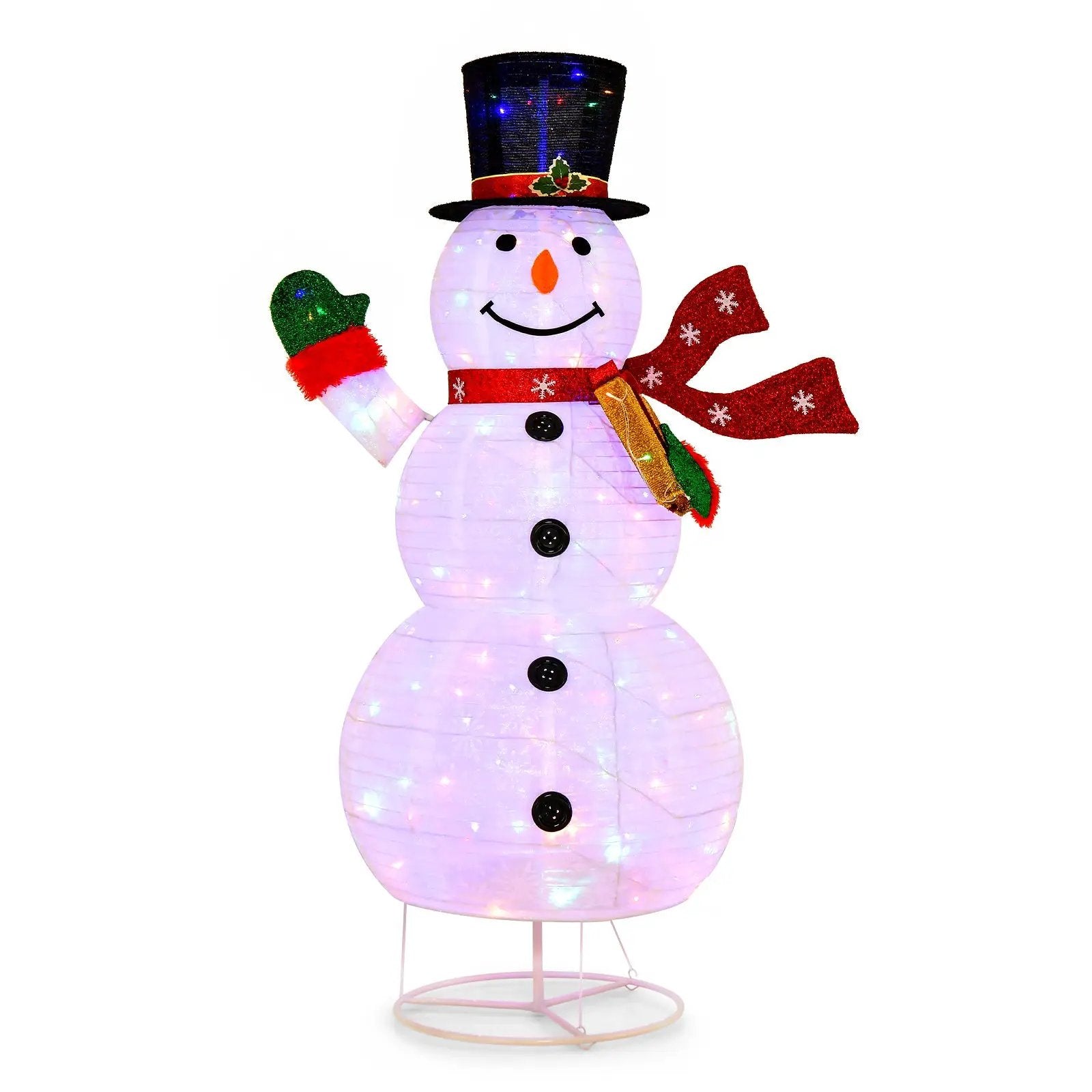 6 Feet Lighted Christmas Snowman with 180 Colorful LED Lights by DirectDeals