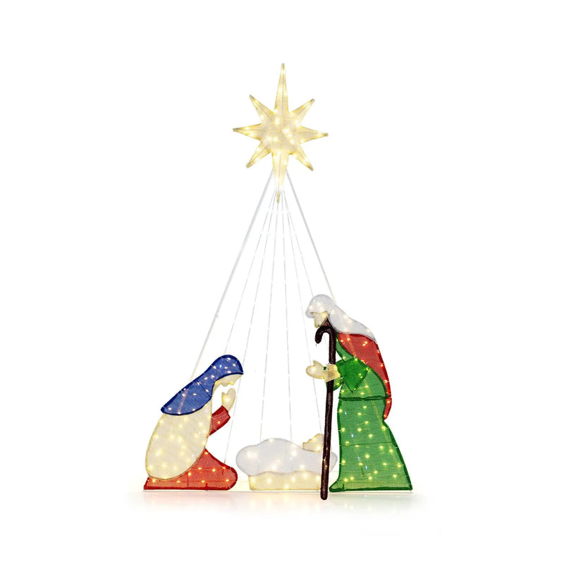 6 Feet Lighted Nativity Scene with 240 LED Lights by DirectDeals