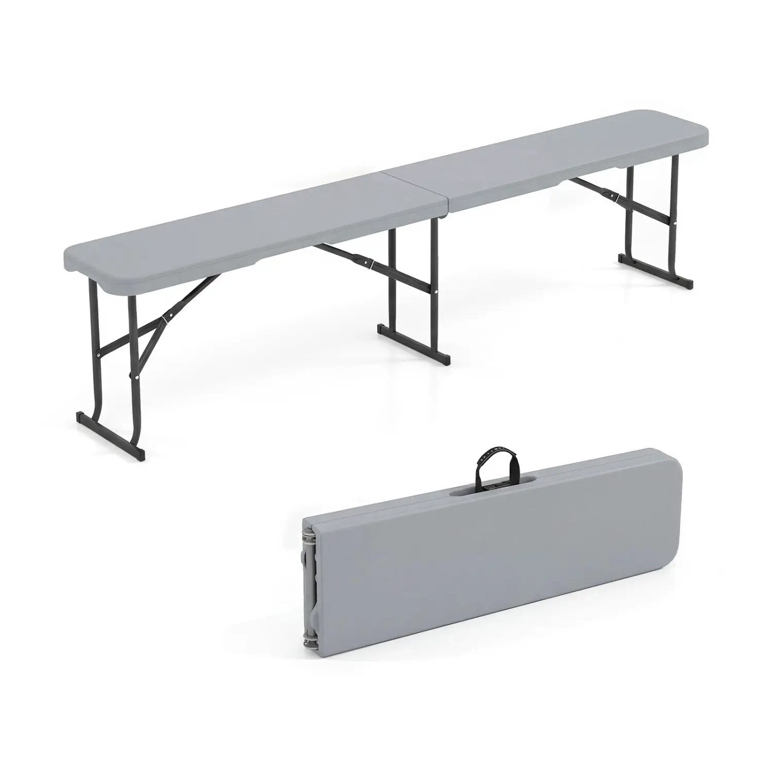 6 Foot Folding Bench with Carrying Handle - 660 lb Capacity by DirectDeals