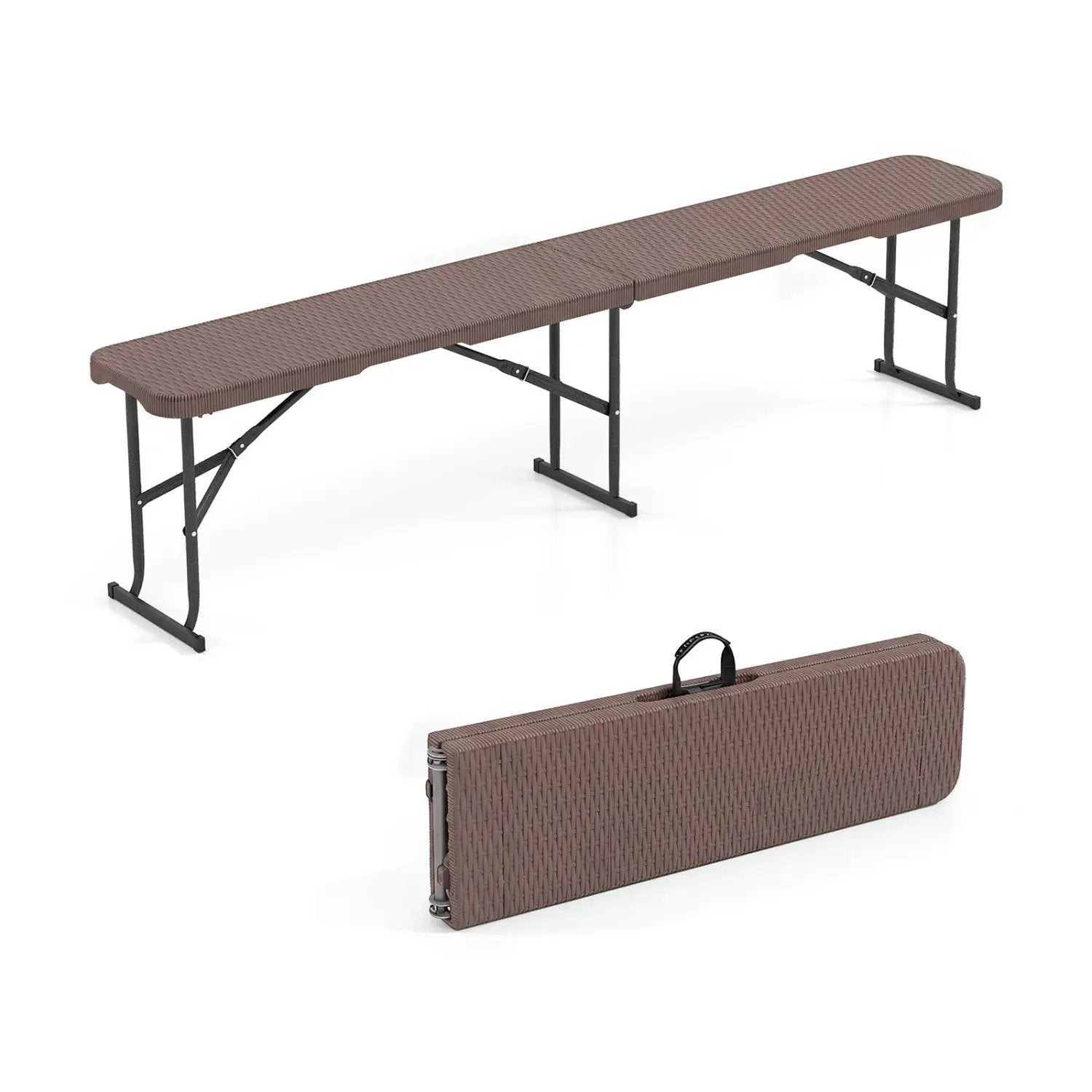 6 Foot Folding Bench with Carrying Handle - 660 lb Capacity by DirectDeals