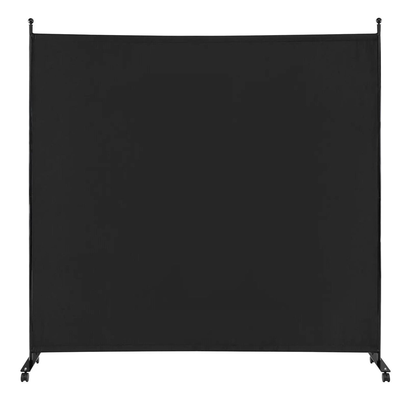 6 Feet Single Panel Rolling Room Divider with Smooth Wheels by DirectDeals