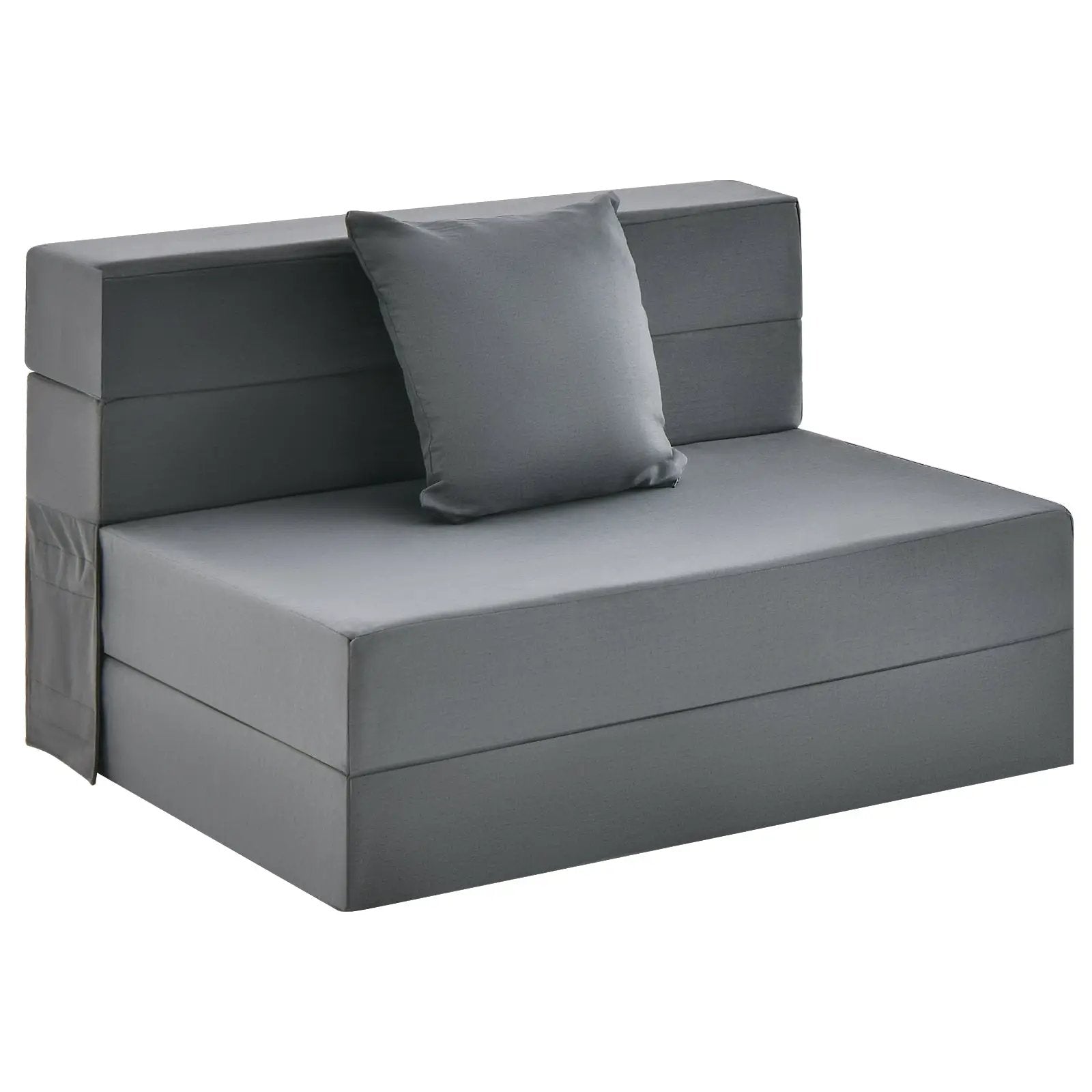 6 Inch Tri-fold Sofa Bed Folding Mattress with Pillow by DirectDeals