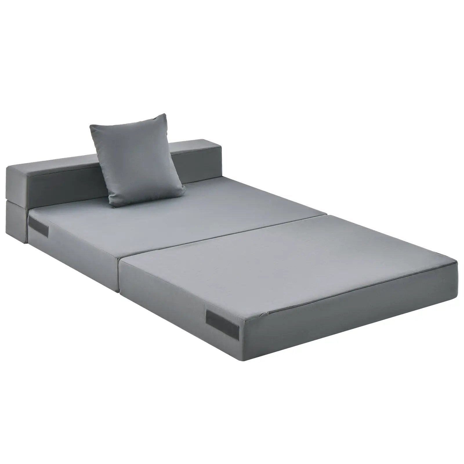 6 Inch Tri-fold Sofa Bed Folding Mattress with Pillow by DirectDeals