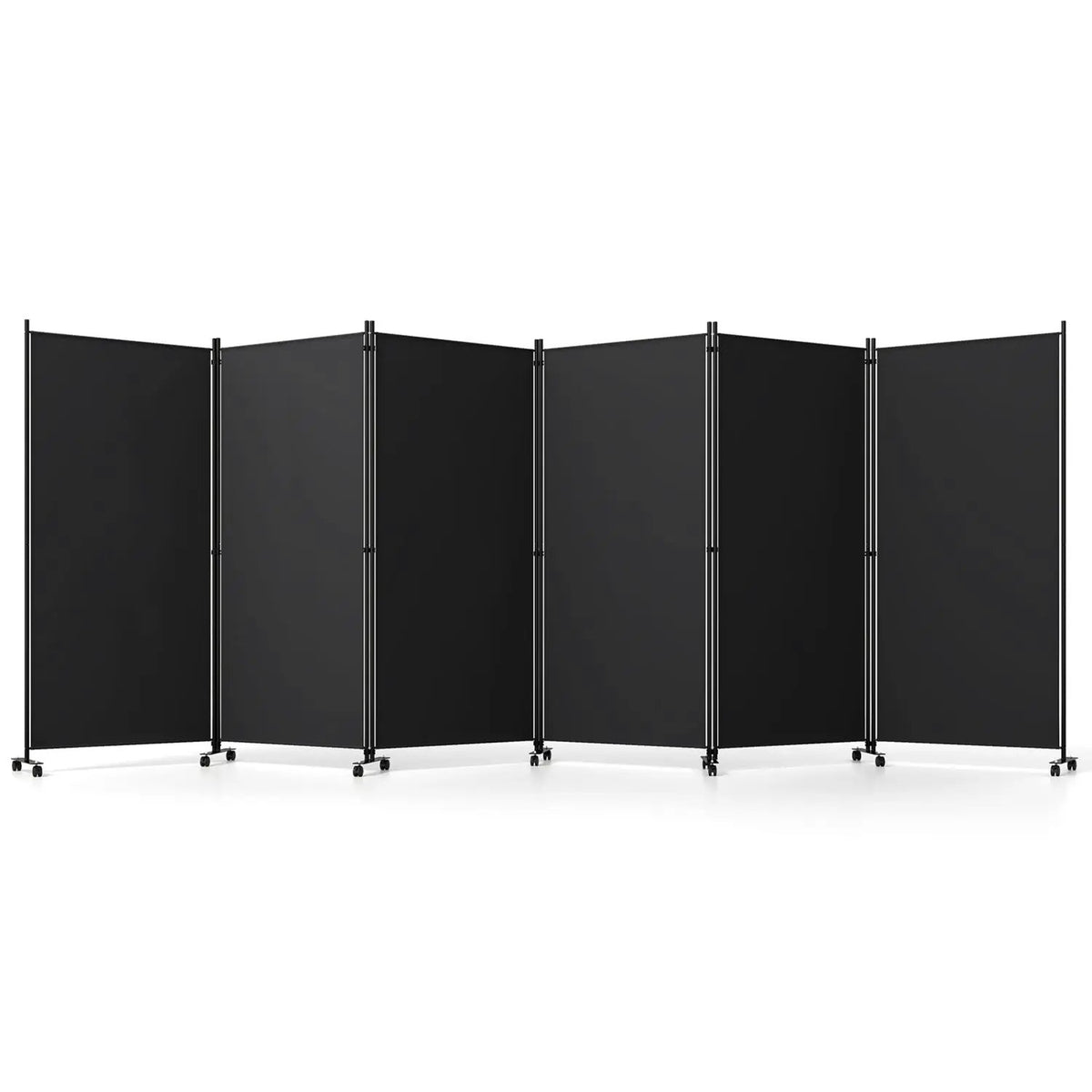 6-Panel Folding Room Divider with Wheels by DirectDeals
