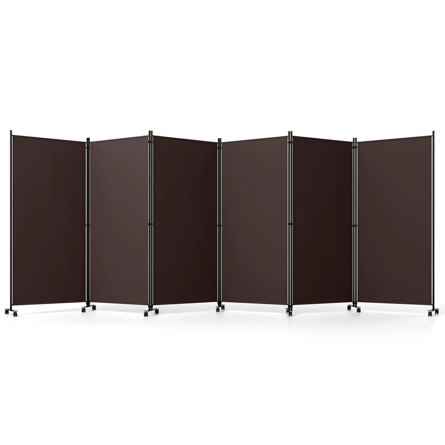 6-Panel Folding Room Divider with Wheels by DirectDeals