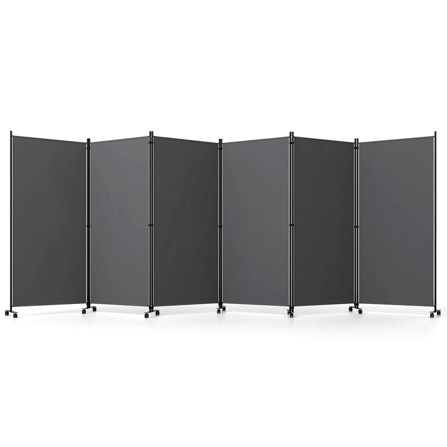 6-Panel Folding Room Divider with Wheels by DirectDeals