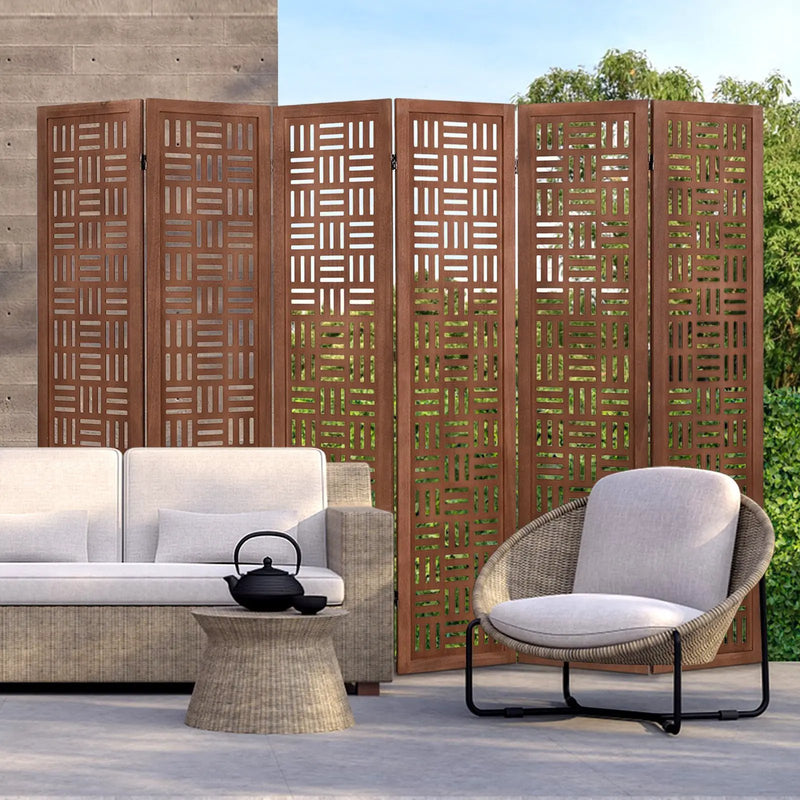 4-Panel Solid Wood Room Divider Folding Partition Stand by DirectDeals