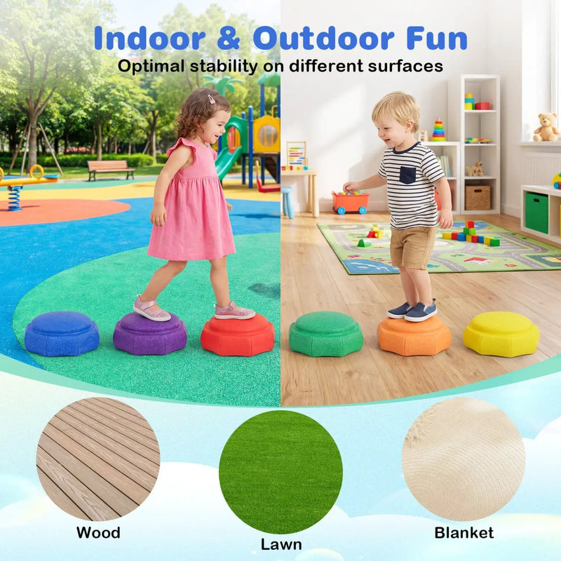 Stepping Stones for Kids 6-Piece Balance Training Set by DirectDeals