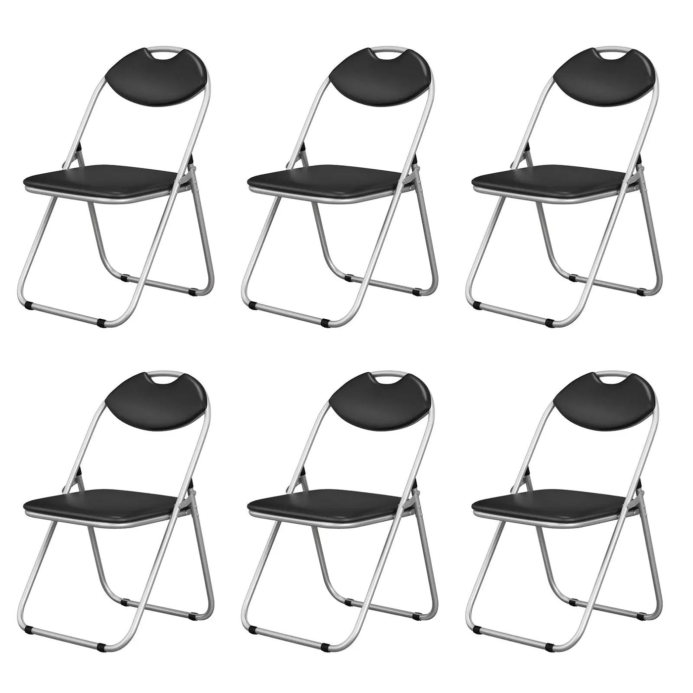 2/4/6 Pieces Portable Folding Dining Chairs Set with Carrying Handles by DirectDeals