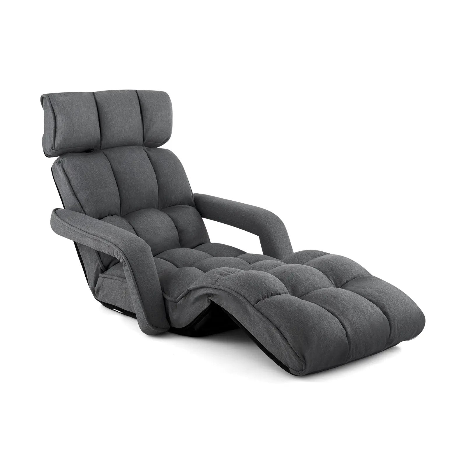 6-Position Adjustable Floor Chair with Adjustable Armrests and Footrest by DirectDeals
