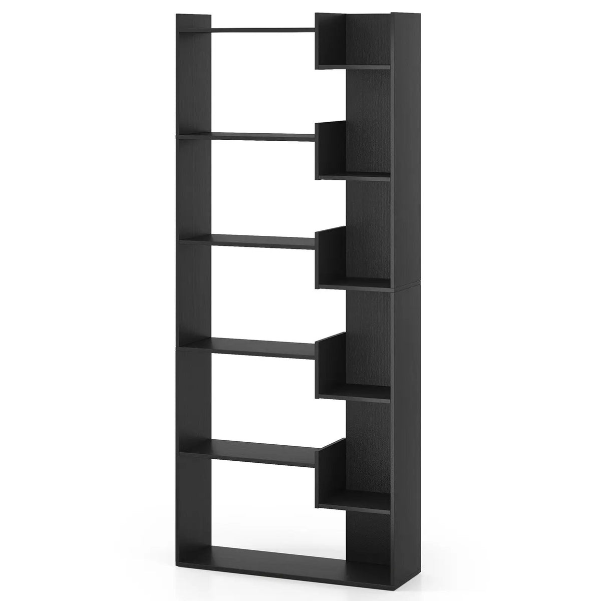 6-Tier Bookshelf Wooden Bookcase with 2 Anti-Tipping Kits Open Display Shelf by DirectDeals