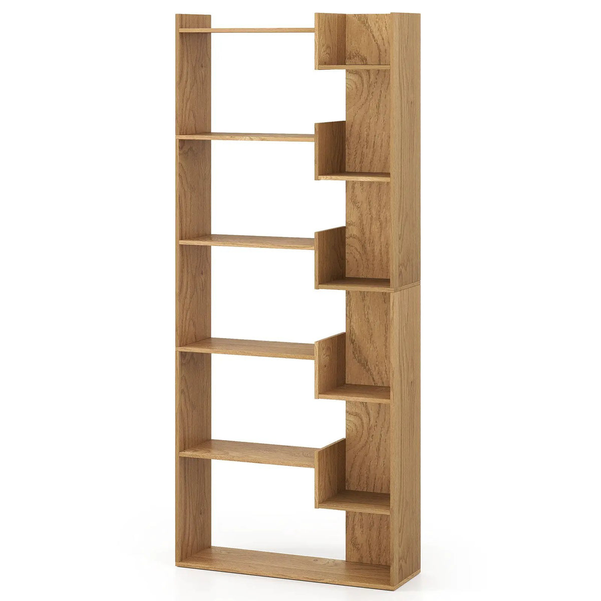 6-Tier Bookshelf Wooden Bookcase with 2 Anti-Tipping Kits Open Display Shelf by DirectDeals