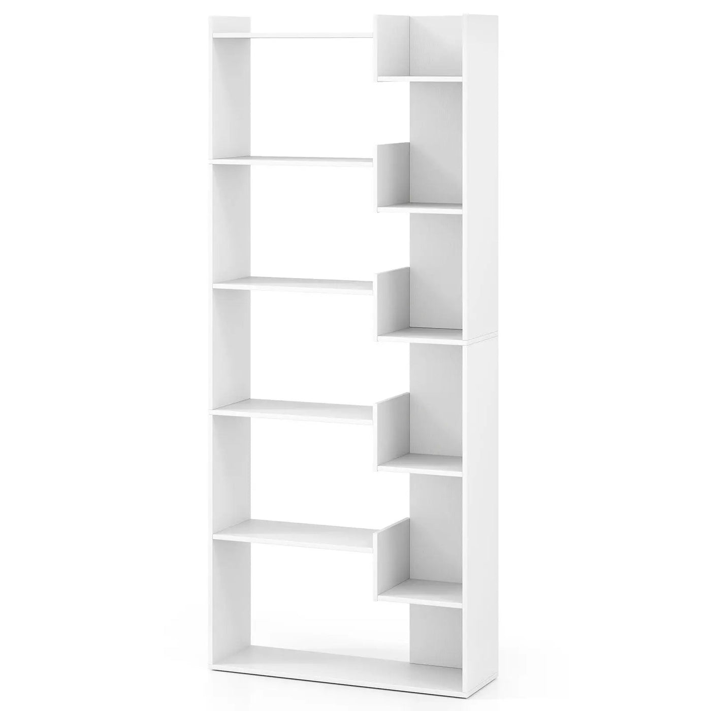 6-Tier Bookshelf Wooden Bookcase with 2 Anti-Tipping Kits Open Display Shelf by DirectDeals