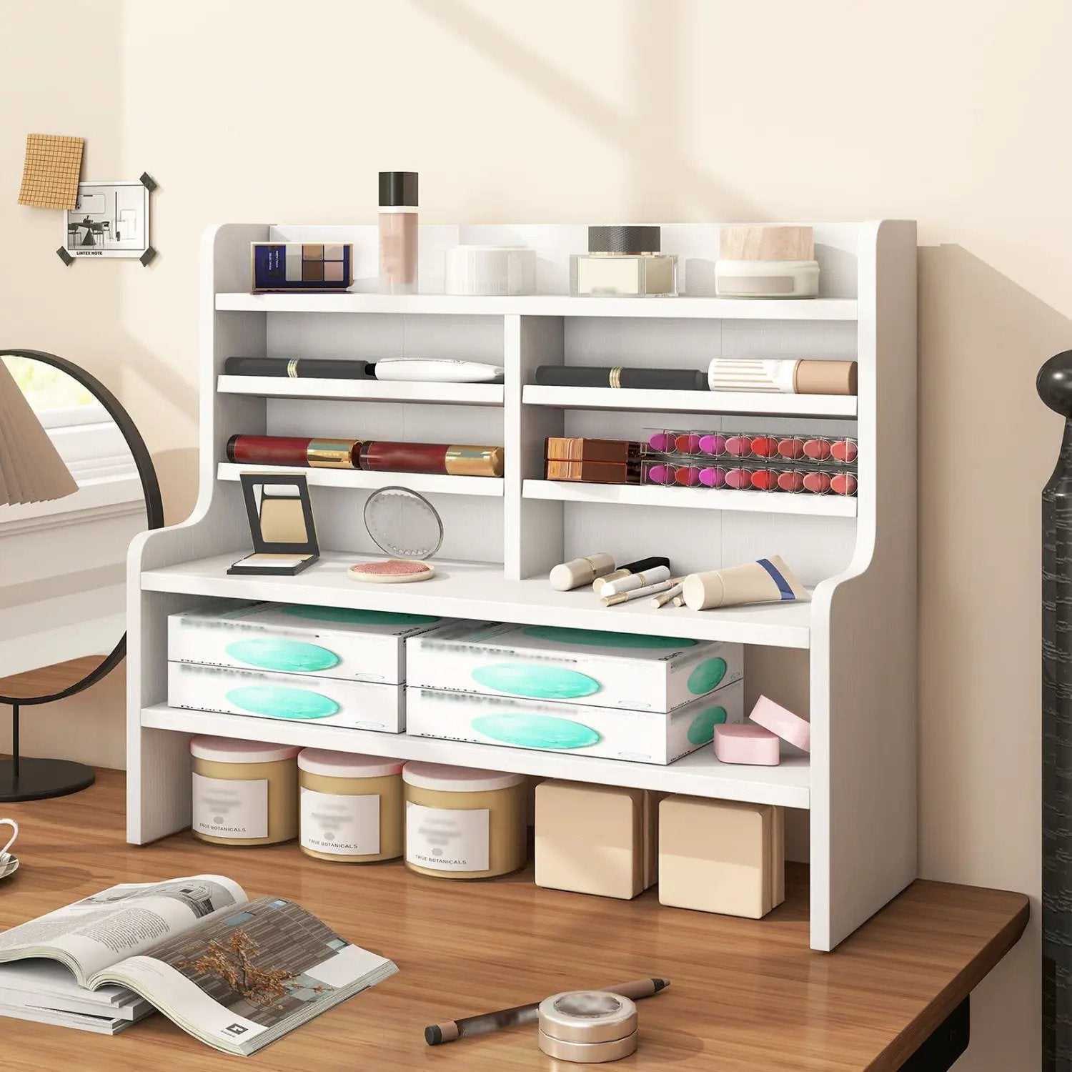 6-Tier Compact Storage Rack with Removable Shelves - White by DirectDeals