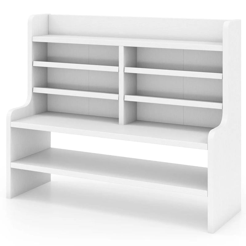 6-Tier Compact Storage Rack with Removable Shelves - White by DirectDeals