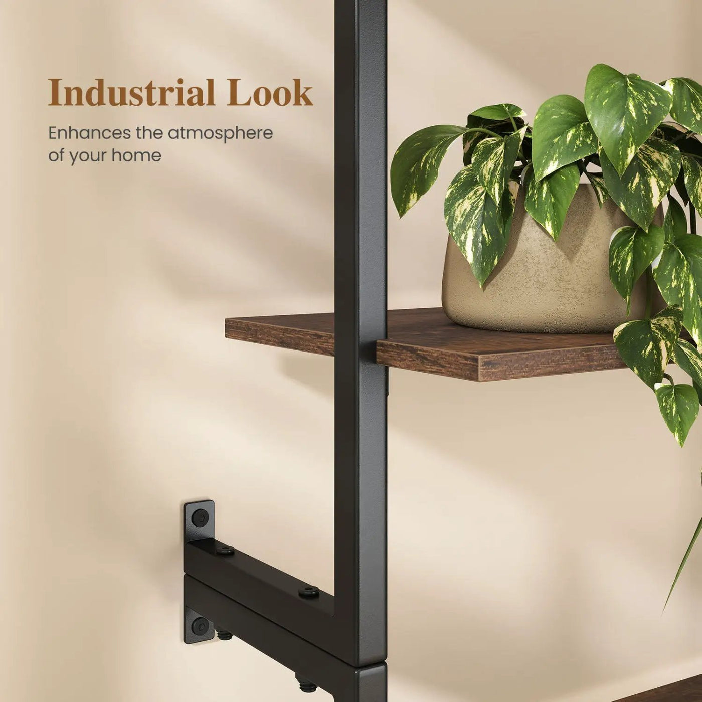 6-Tier Ladder Bookshelf with Metal Frame by DirectDeals