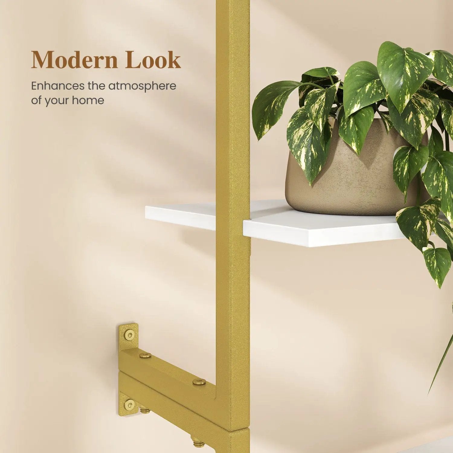 6-Tier Ladder Bookshelf with Metal Frame by DirectDeals