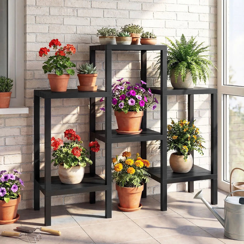 6-Tier Plastic Modular Storage Shelves for Living Room and Kitchen by DirectDeals