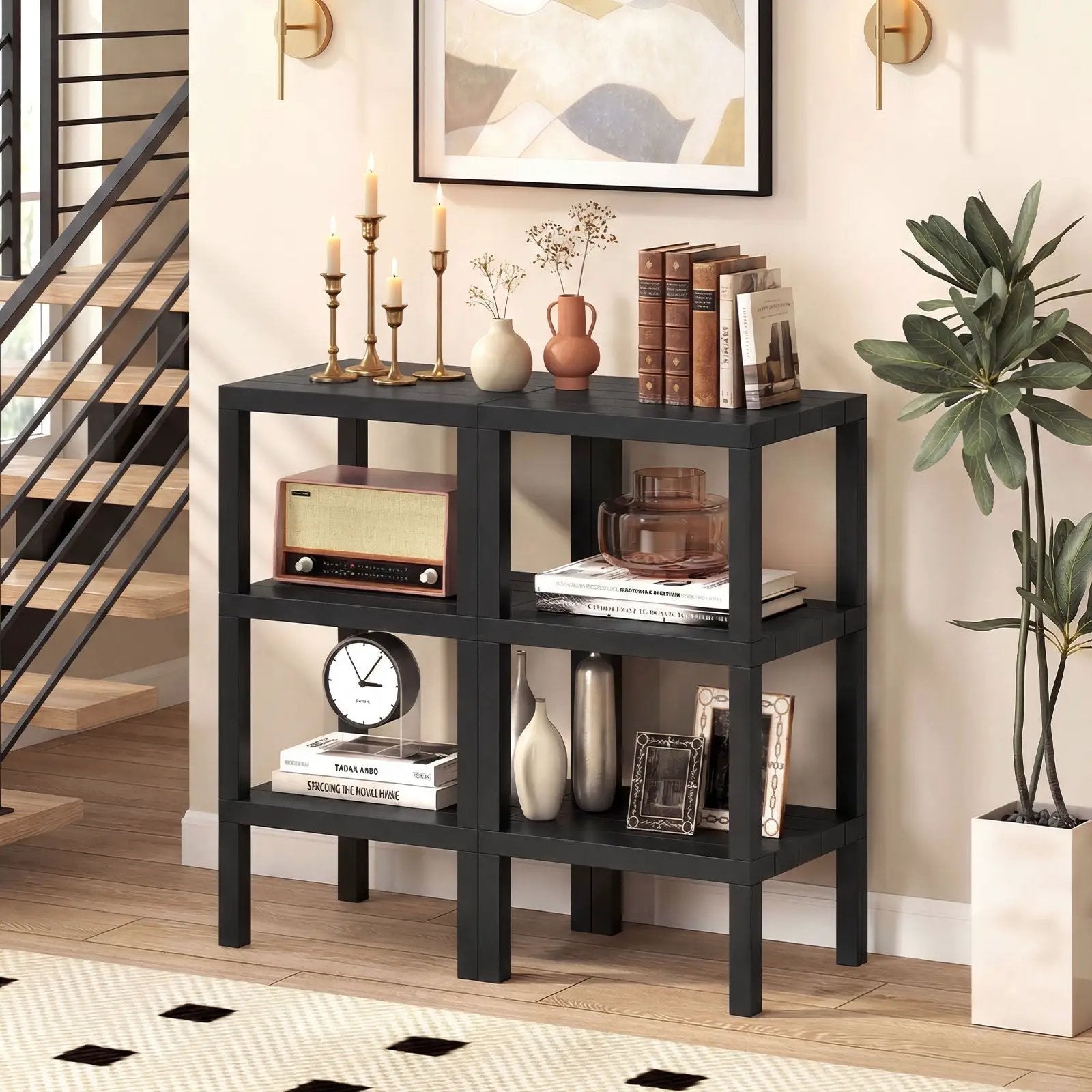 6-Tier Plastic Modular Storage Shelves for Living Room and Kitchen by DirectDeals