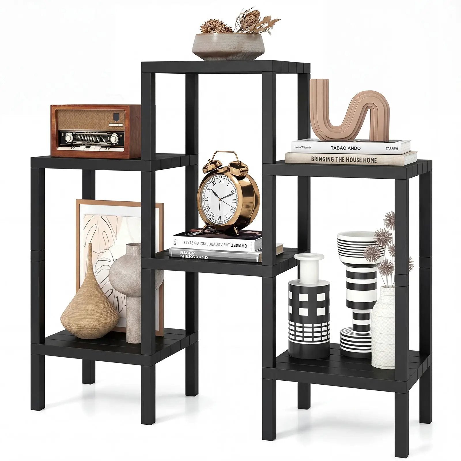 6-Tier Plastic Modular Storage Shelves for Living Room and Kitchen by DirectDeals