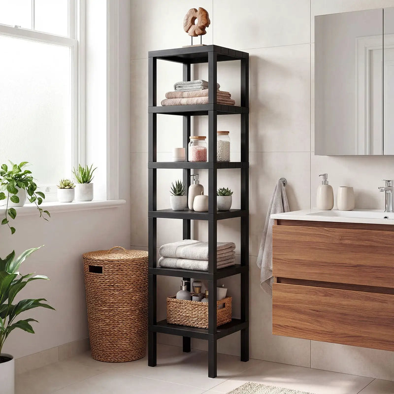 6-Tier Plastic Modular Storage Shelves for Living Room and Kitchen by DirectDeals