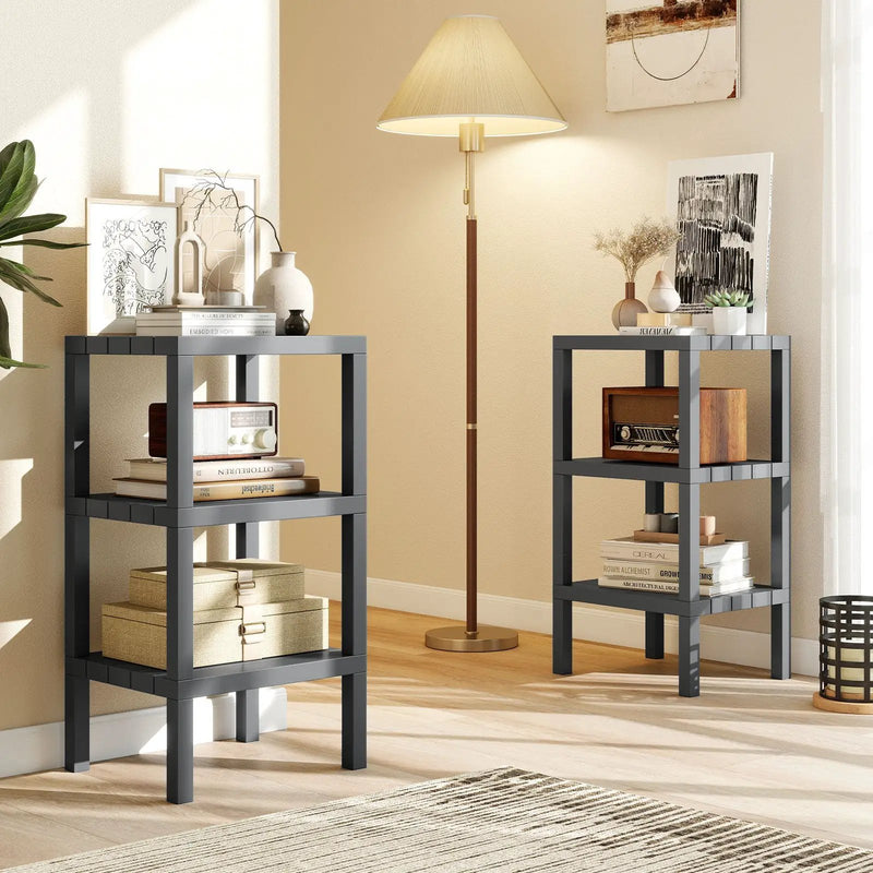6-Tier Plastic Modular Storage Shelves for Living Room and Kitchen by DirectDeals