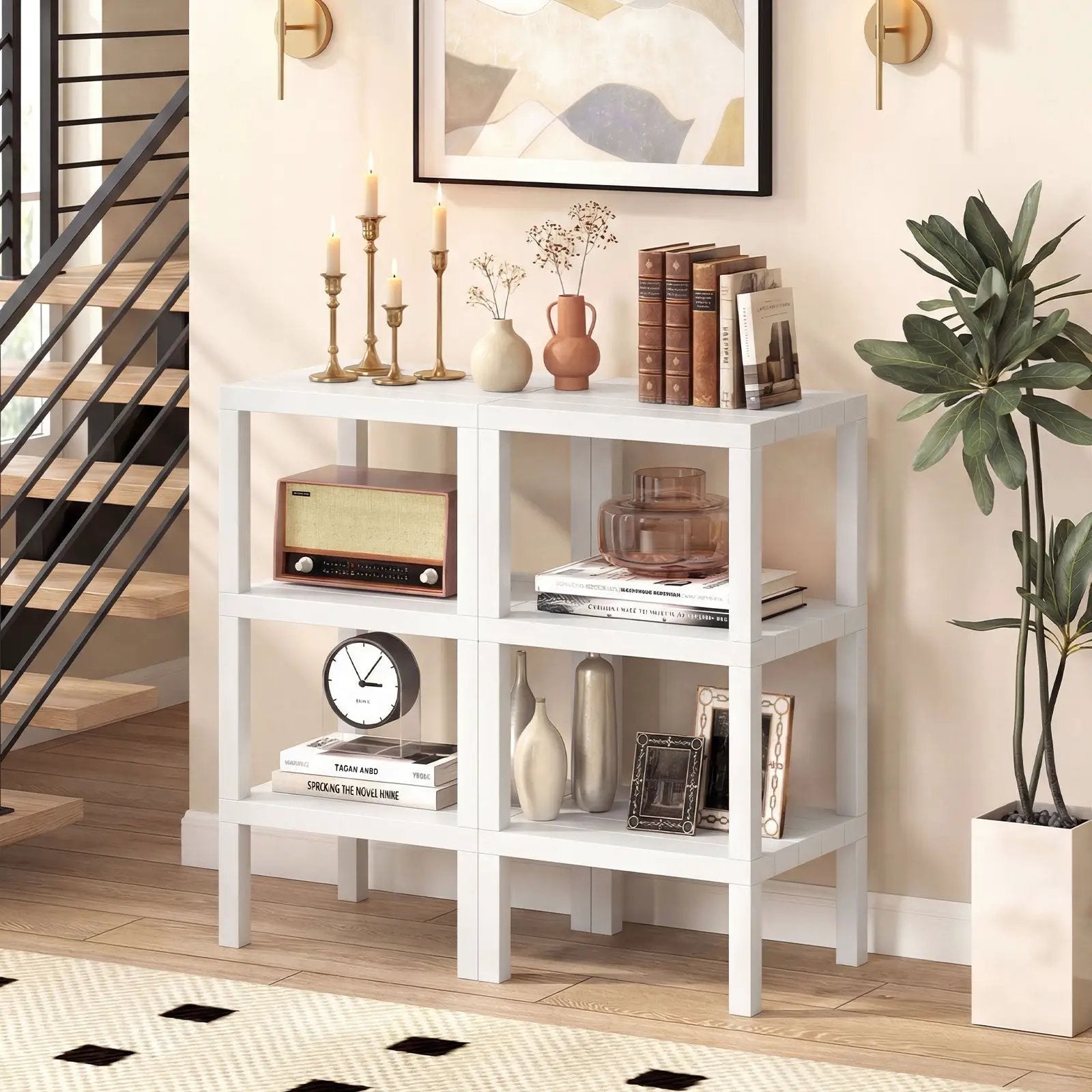 6-Tier Plastic Modular Storage Shelves for Living Room and Kitchen by DirectDeals
