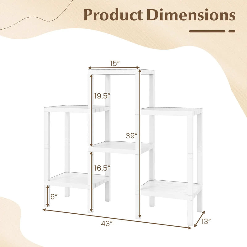 6-Tier Plastic Modular Storage Shelves for Living Room and Kitchen by DirectDeals
