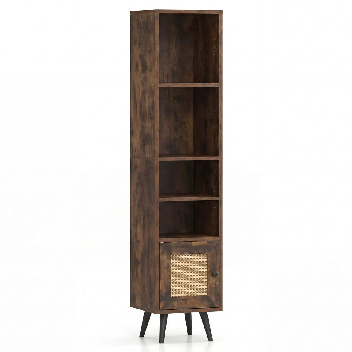6-Tier Tall Narrow Bookcase 54 Inches Slim Storage Cabinet by DirectDeals