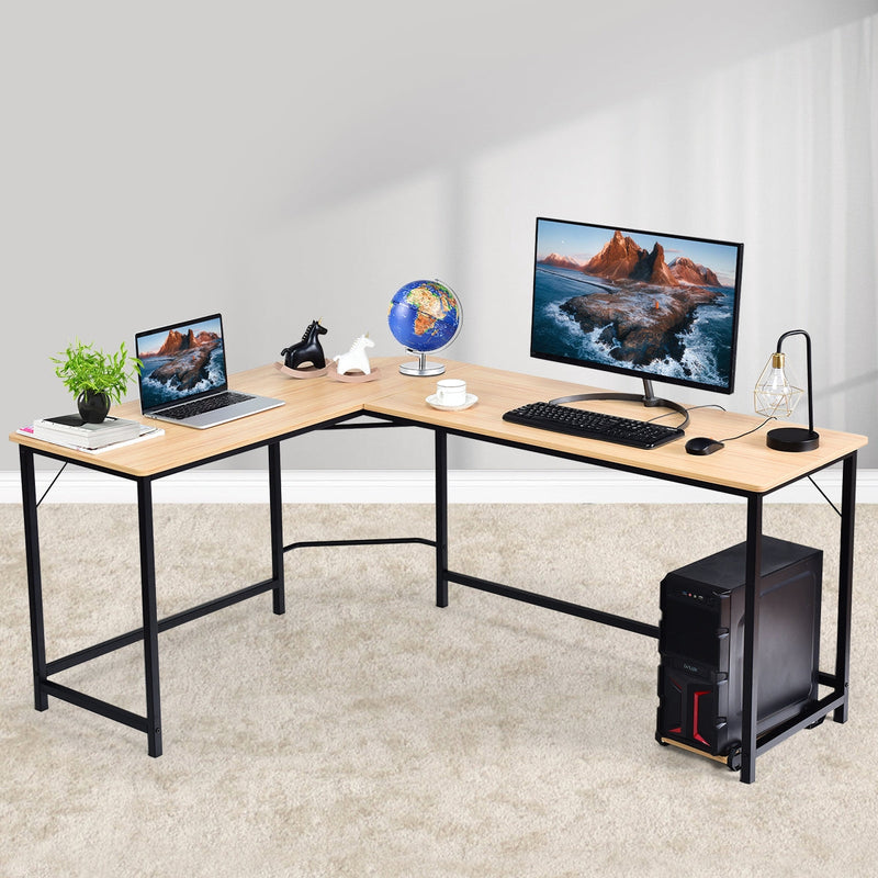 L Shaped Desk Corner Computer Desk PC Laptop Gaming Table Workstation by DirectDeals