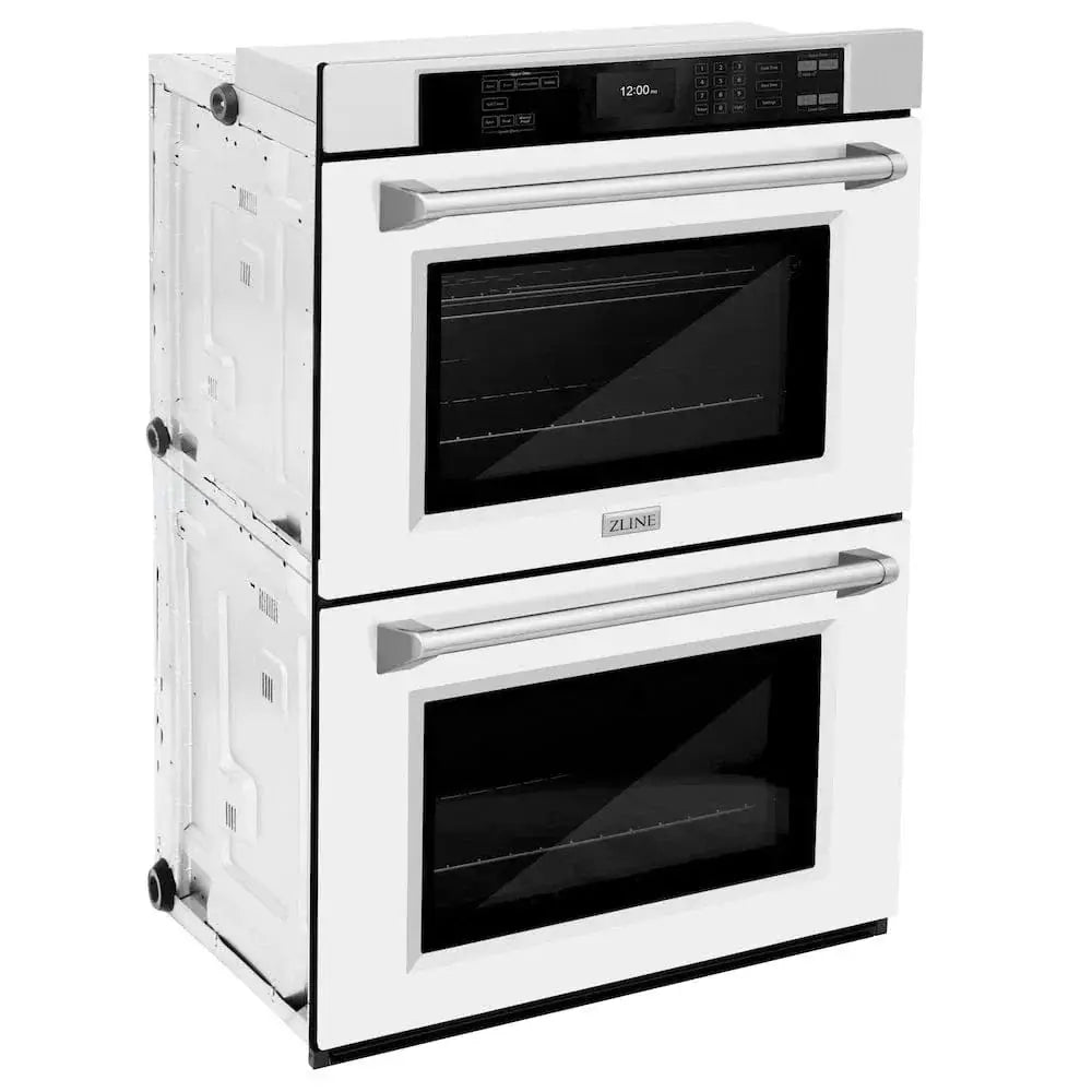 ZLINE 30"Professional True Convection Double Wall Oven, Air Fry, Self Clean, White Mattel WAD-WM-30 by Farmhouse Kitchen and Bath