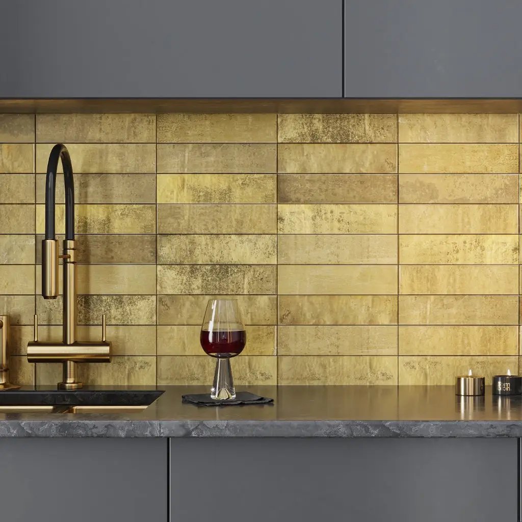 Golden Ochre 2.5x10 Matte Ceramic Subway Tile (30 pack, 5.06 sq ft/case) by Apollo Tile