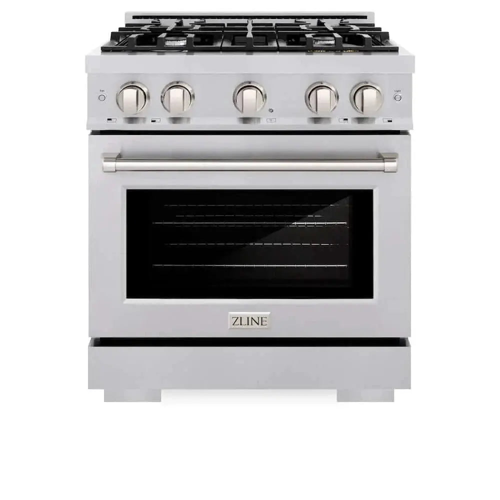 ZLINE 30" Select Dual Fuel Range Gas Cooktop Electric Convection Oven Stainless Steel HDR30 by Farmhouse Kitchen and Bath