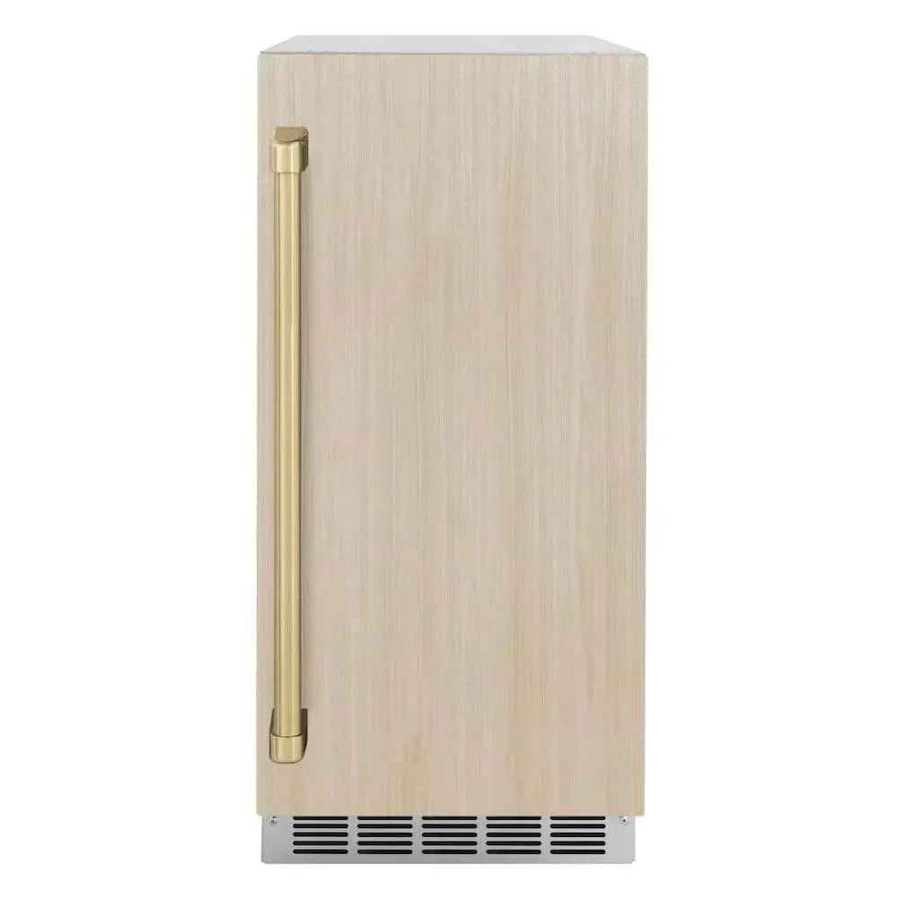 ZLINE 15" Touchstone Clear Cube Ice Maker Drain Pump Panel Ready Door Champagne Bronze Door ICCDPZ-15-CB by Farmhouse Kitchen and Bath