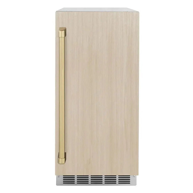 ZLINE 15" Touchstone Clear Cube Ice Maker Drain Pump Panel Ready Door Champagne Bronze Door ICCDPZ-15-CB by Farmhouse Kitchen and Bath