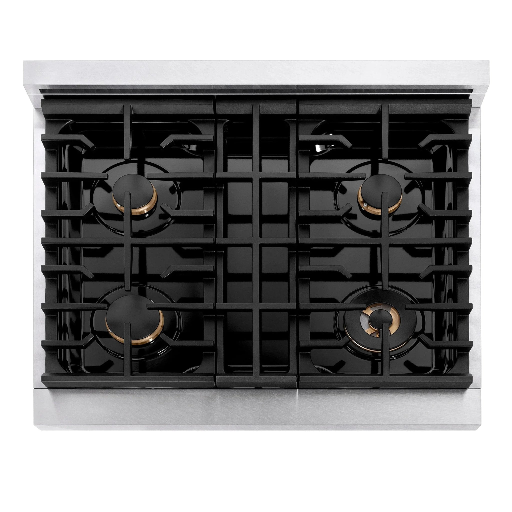 ZLINE 48" Paramount Gas Rangetop DuraSnow® Stainless Steel Polished Gold SRTSZ-48-G by Farmhouse Kitchen and Bath