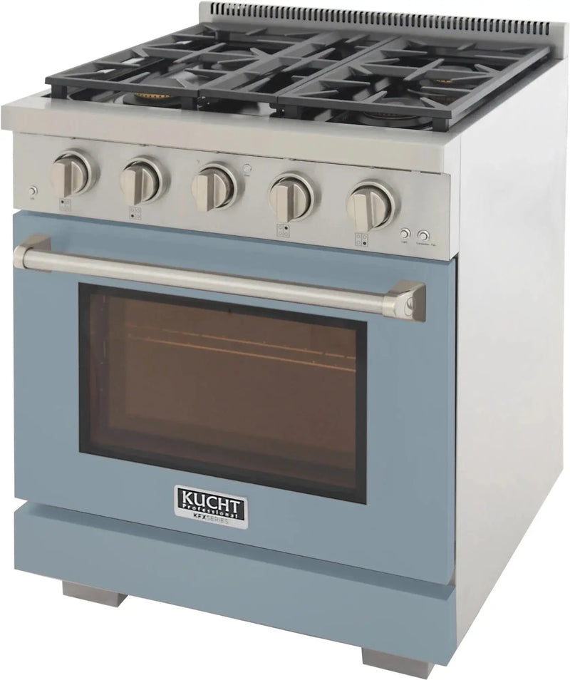 Kucht 30" Freestanding Professional Gas Range KFX3000X-LB by Farmhouse Kitchen and Bath