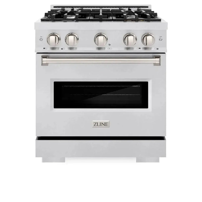 ZLINE 30" Classic Gas Range, Convection Gas Oven DuraSnow® Stainless Steel, CGRS-30 by Farmhouse Kitchen and Bath