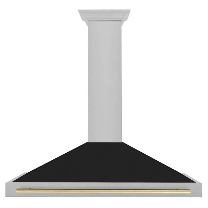 ZLINE 48" Autograph Stainless Wall Range Hood KB4SNZ-BLM48-G by Farmhouse Kitchen and Bath