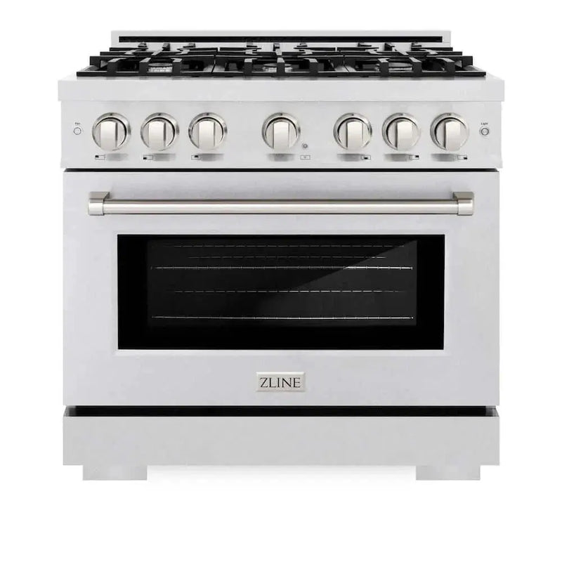 ZLINE 36" Select Gas Range Convection Gas Oven DuraSnow® Stainless Steel HGRS-36 by Farmhouse Kitchen and Bath