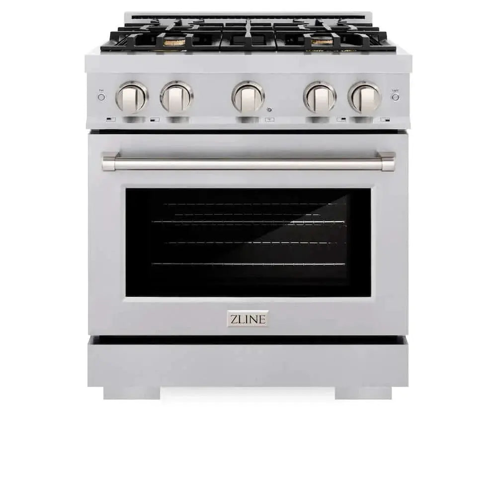 ZLINE 30" Select Gas Range Convection Gas Oven Stainless Steel Brass Burners HGR-BR-30 by Farmhouse Kitchen and Bath