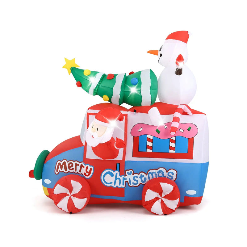 6 ft Christmas Inflatable Santa on Car Blow up Festive Vehicle with Santa Clause by DirectDeals