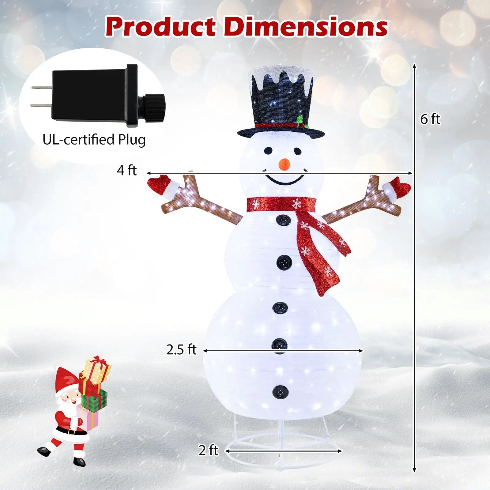 Pre-Lit Pop-up Christmas Decoration with 180 Cold White LED Lights by DirectDeals